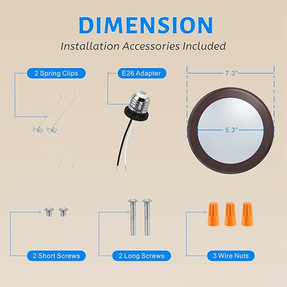 ECOELER 5/6" LED Disk Light, Dimmable Flush Mount Recessed Ceiling Downlight, 16.5W 4000K Cool White 1000Lm, Low Profile Surface Mount Disc Light for Closet, Office, Garage, ETL Listed, 4 Pack