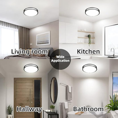 Hlite 36W 13inch LED Flush Mount Ceiling Light, 3600LM Super Bright, 5000K Daylight White, Oil Rubbed Bronze Low Profile Ceiling Light Fixture for Bedroom Kitchen Bathroom Hallway
