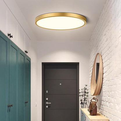 9Inch LED Ceiling Light Flush Mount Fixture, 18W(180W Equivalent), 1800LM, 4000K Natural White, IP40, Flat Modern LED Ceiling Lights for Bedrooms, Living Rooms, Bathrooms, Stairwells, etc.(Gold)