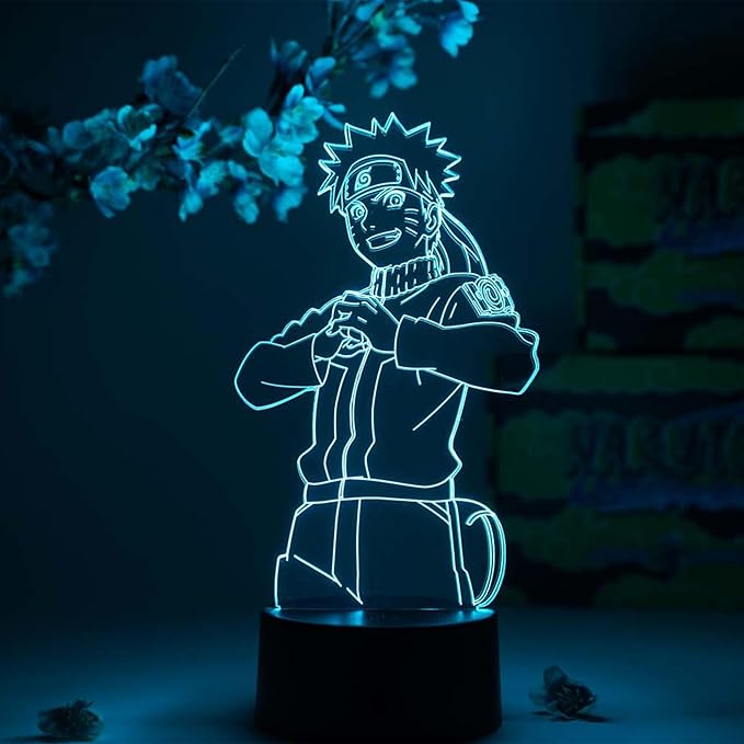 Otaku Lamps Naruto Uzumaki Naruto – Anime Night Light, 16 Color RGB LED – Gift for Otaku