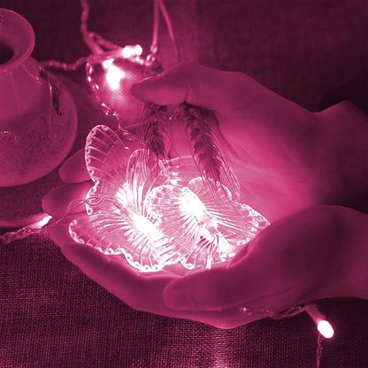 Butterfly Curtain Lights, 4.9ft 48 LED USB Window Fairy Lights 10 Butterflies 8 Modes Firefly Twinkle Timer String Lights with Remote for Room Bedroom Wall Ceiling Party Wedding Christmas