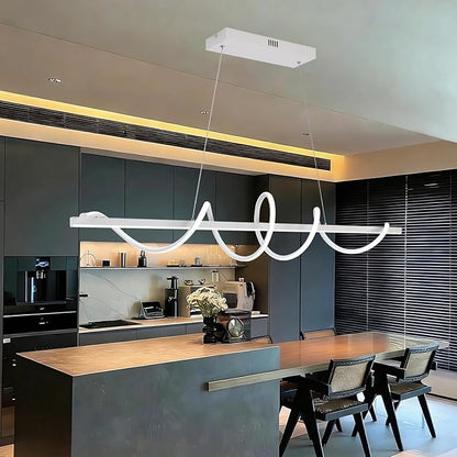 Modern LED Pendant Light Fixture,47.24inch Modern Chandelier Light Fixtures Dimmable with Remote 3000K-6500K Adjustable Color Temperature Brightness,Modern Kitchen Island Lighting for Dining Room