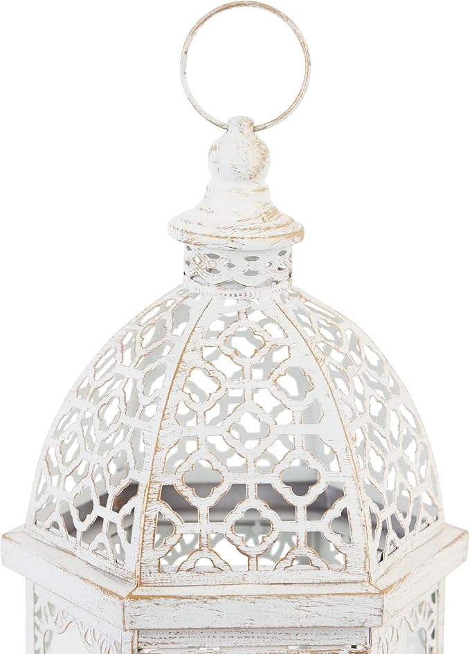 Zingz & Thingz Fancy Antique Style Candle Lantern Holder, Decorative Light Home Decor, 19.75" Tall, Graceful Lantern