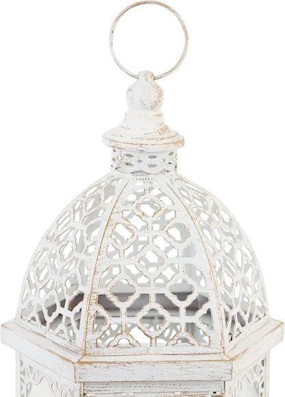 Zingz & Thingz Fancy Antique Style Candle Lantern Holder, Decorative Light Home Decor, 19.75" Tall, Graceful Lantern