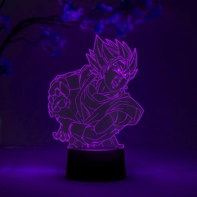 Otaku Lamps Super Saiyan God Super Saiyan Vegito Dragon Ball Super – Anime Lamp Figure Night Light, 16 Color RGB LED – Remote, 3D Anime Room Décor Gift for Otaku