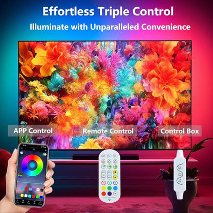 WS2812B Led Strip Individually Addressable Light 9.8FT 30Pixels/m, RGB Led Smart LED Lights with Controller, USB 5V for Room Home TV