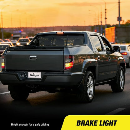 Nilight Third Brake Light Tail High Mount 3rd Stop Lights Smoked Lens Compatible with Ridgeline 2006 2005 2006 2007 2008 2009 2010 2011 2012 2013 2014 Truck Rear Center Cab Lamp