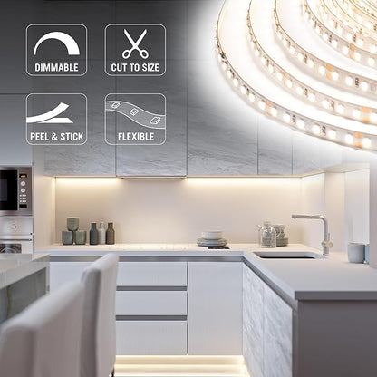Armacost Lighting RibbonFlex Pro 24V White LED Strip Lights 120 LED/m, 3000K, 32.8 ft 146250