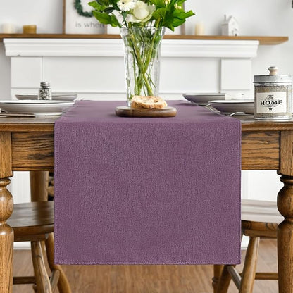Artoid Mode Purple Table Runner, Seasonal Summer Washable Kitchen Dining Table Decoration for Home Party Decor 13x108 Inch