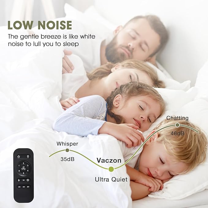 Ceiling Fans with Lights and Remote 52 Inch Modern Ceiling Fan with Quiet Reversible DC Motor Timer Black Ceiling Fan for Bedroom Living Room Dining Room Easy Installation