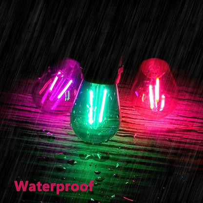 15 Pack S14 LED String Light Bulbs, Shatterproof 2 Watt Pink Replacement Bulbs for Outdoor String Light, Waterproof Decorative E26 Base Pink Filament Edison Christmas Light Bulbs, 120V