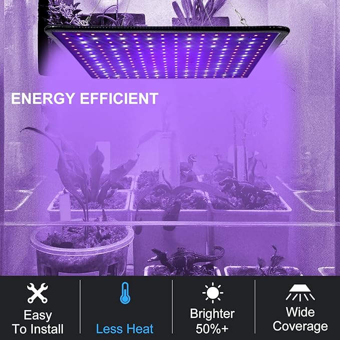 600W Full Spectrum LED Grow Light for Indoor Plants-UV Grow Lamp, Seed Starting Seedlings Vegetable Pepper Hanging Growing Lamps
