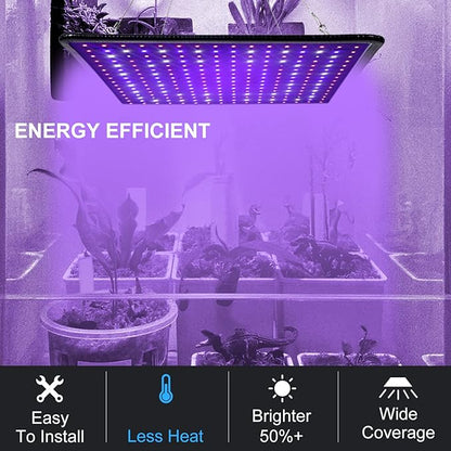 600W Full Spectrum LED Grow Light for Indoor Plants-UV Grow Lamp, Seed Starting Seedlings Vegetable Pepper Hanging Growing Lamps