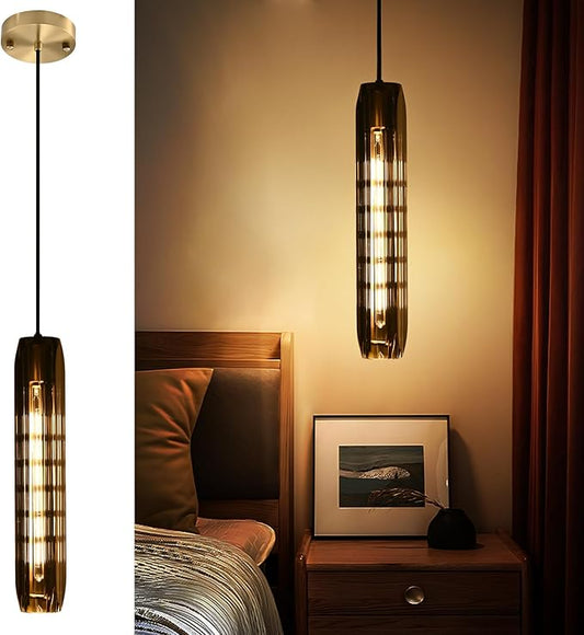 Pendant Lights Pendant Light Fixtures Pendant Lights Kitchen Island Pendant Light 15" Smokey Grey Crystal Lampshade Island Pendant Lights for Kitchen