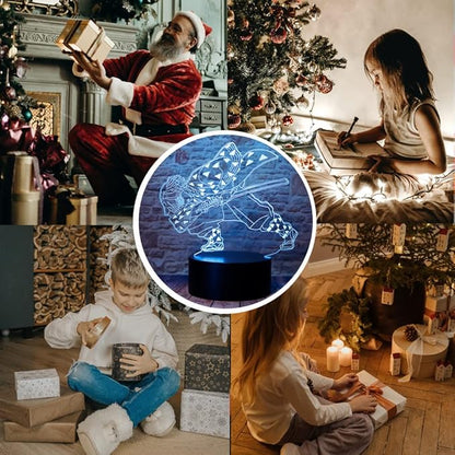 Cute Demon Slayer Agatsuma Zenitsu Anime Character 3D Optical Illusion LED Bedroom Decor Sleep Table Lamp with Remote 7 Colors Visual Night Light Birthday Christmas Gifts for Kids