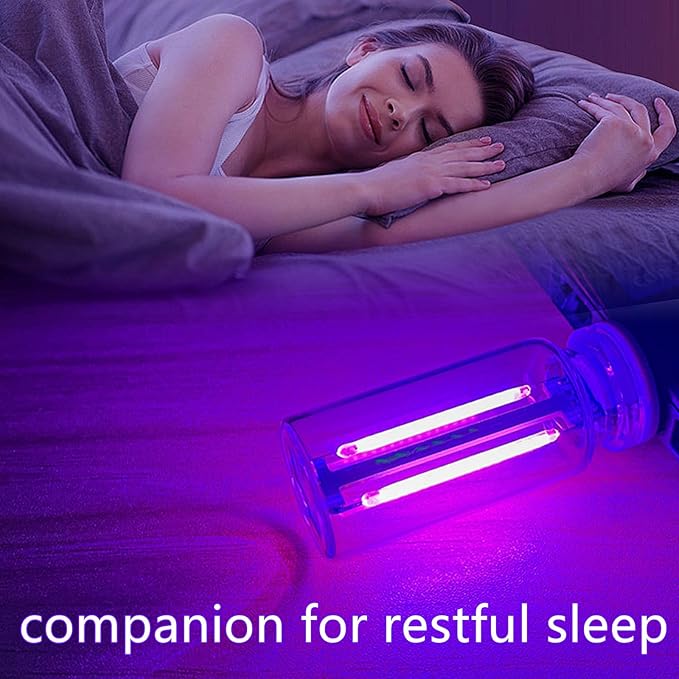 Touch Control Car Atmosphere Light, USB Lights Portable Mini Glass Bottle LED Bulb Night Lights, USE for Vehicle Bedroom Camping Decoration - Red