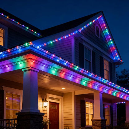 100Ft LED Rope Lights, Cuttable & Connectable Outdoor String Lights Waterproof Decorative Lighting for Indoor/Outdoor, Patio, Backyards, Party, Halloween and Christmas Decorations (Multicolor)