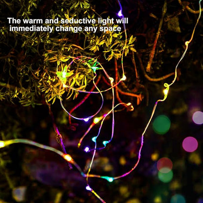Aogist LED Fairy Lights, 16 ft Battery Operated String Lights with 50 LEDs Firefly Lights for Bedroom DIY Mason Jar Wedding Party Halloween Christmas Festival Decoration (1, Multicolor)
