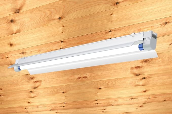 2-Pack T5 HO Grow Light - 1 Bulb Light System - Fluorescent Hydroponic Indoor Fixture Bloom Veg Daisy Chain with Bulbs (2 Foot & w/ Reflector (DL8021R 2pack), Cool White | Vegetative)
