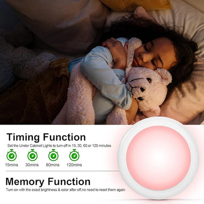 Small Focus Lights Battery Operated Spotlight Indoor for Decoration and Artwork Display and Battery Operated LED Puck Lights with Remote