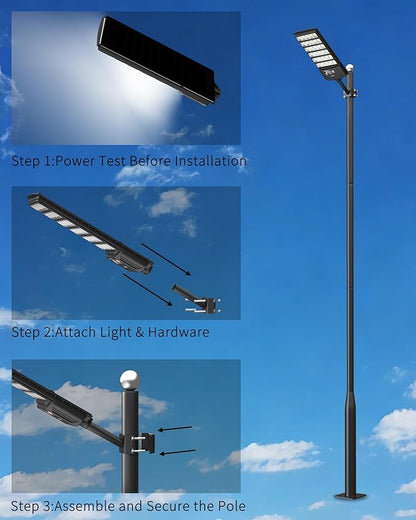 Ofuray Solar Lights Outdoor Waterproof, 3000K/4000K/6500K Dusk to Dawn Solar Security Light with Motion Sensor & Remote Control, IP66 Waterproof High Power LED Lighting for Wall,Yard,Outside Tri-4P