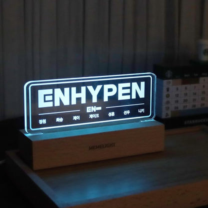 En.hypen Night Light, Kpop Merchandise, Korean Idol Lamp for Engene, 7RGB Color, Dimmer, 8.3 x 4.2 x 1.7