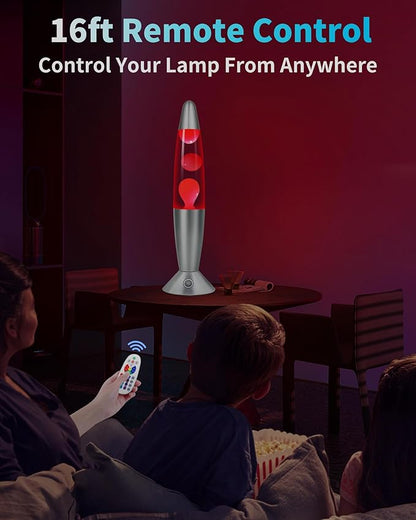 16 Inch Large LED Liquid Motion Lamps with Remote Control, 17 Color Changing Lamp LED Night Light Table Mood Lamp for Living Room Bedroom Office, Christmas Holiday Birthday Gifts for Adults Boys Girls