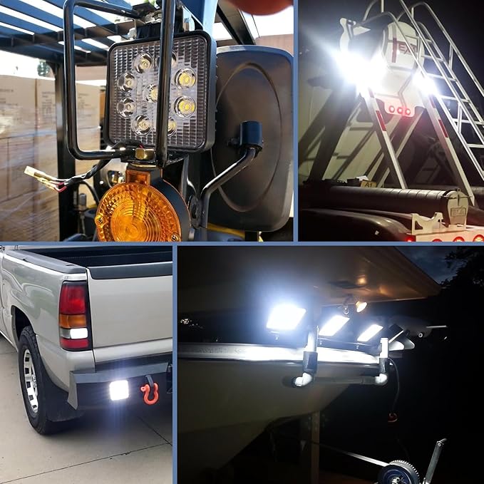 Nilight 2PCS 27W Spot Led Off Road Lights Super Bright Driving Fog Light Boat Lights Driving Lights Led Work Light s for Truck ATV SUV Boat