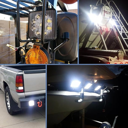 Nilight 2PCS 27W Spot Led Off Road Lights Super Bright Driving Fog Light Boat Lights Driving Lights Led Work Light s for Truck ATV SUV Boat