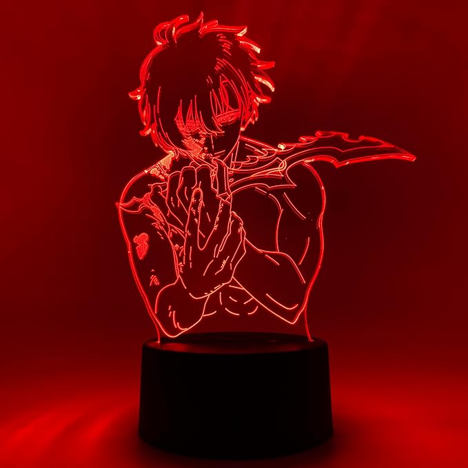 Otaku Lamps Sung Jinwoo Solo Leveling – Anime Lamp Figure Night Light, 16 Color RGB LED – 3D Anime Room Décor Gift for Otaku