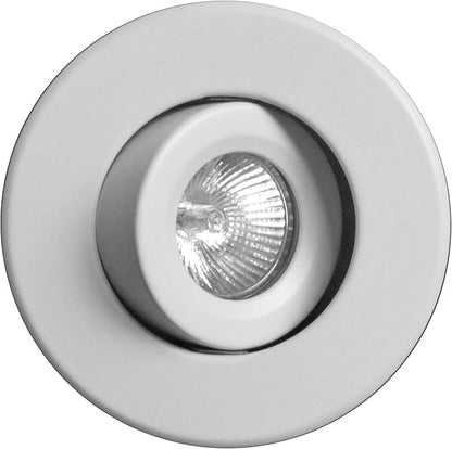 NICOR Lighting 4 inch White Recessed Gimbal Trim for MR16 Bulb (14558WH) - (Bulb Not Included)