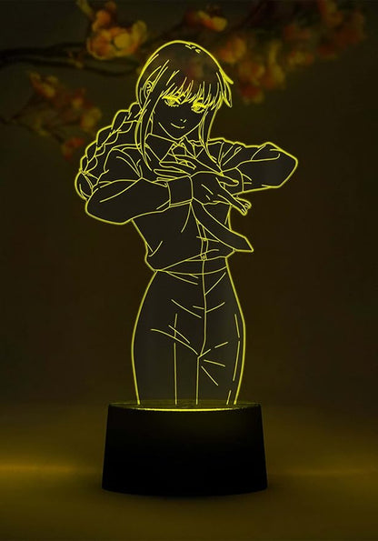 Otaku Lamps Makima Chainsaw Man – Anime Lamp Figure Night Light, 16 Color RGB LED – 3D Anime Room Décor Gift for Otaku