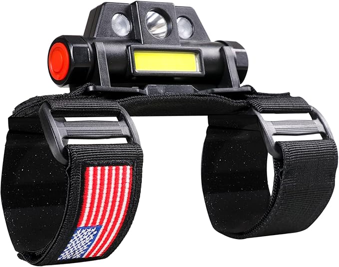 UTV Dome Light Roll Bar Interior LED Lighting for Polaris RZR Can Am ATV Golf Cart Boat Off-Road 1.5“-2.0" Roll Cage Mount Blue Red Emergency Strobe Lights Bar 1 Pack US Flag
