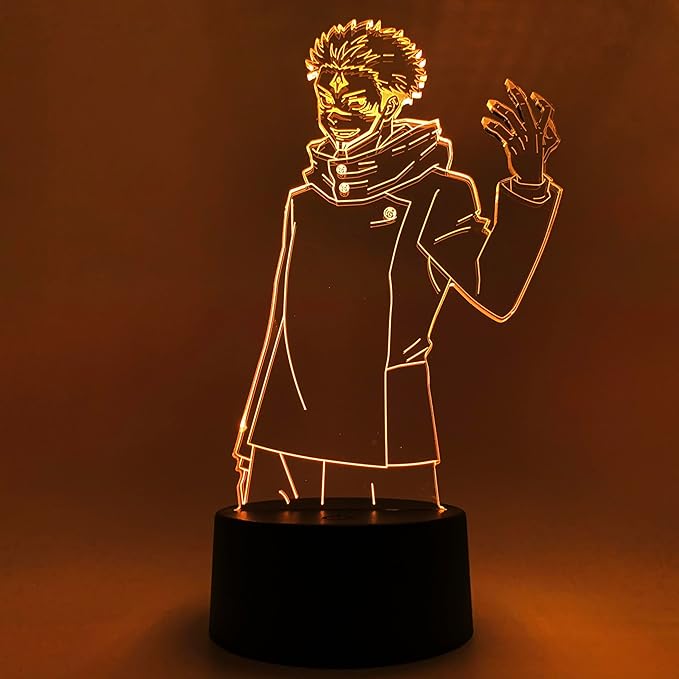 Otaku Lamps Jujutsu Kaisen - Ryomen Sukuna Anime Night Light, 16 Color RGB LED – Gift for Otaku