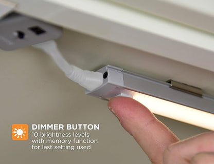 PureOptics LED Dimmable Linkable LED Shop Light with Motion Sensor and Magnetic Option, 10.5W, 780 Lumens, 18", Warm (LEDUC18-1WK)