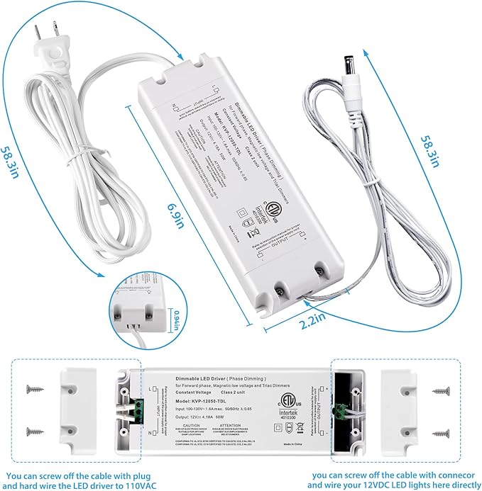 Litever Under Cabinet LED Lights Kit Dimmable by AC in-Wall Dimmer. Plug or Direct Wire LED Driver. Super Bright Linkable Lighting Strip for Kitchen Cabinets Counter. 35W 2000 Lumen. Warm White 3000K