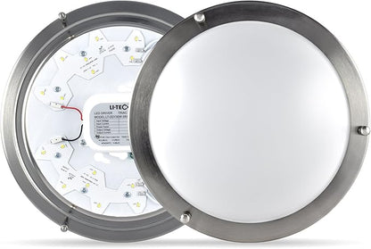 LUXRITE LED Flush Mount Ceiling Light, 10 Inch, Dimmable, 4000K Cool White, 1000 Lumens, 14W Ceiling Light Fixture, Energy Star & ETL - Perfect for Kitchen, Bathroom, Entryway, and Closet