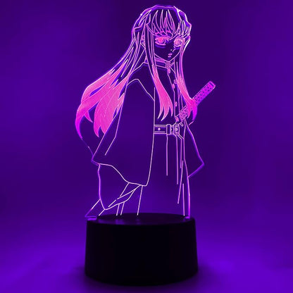 Otaku Lamps Demon Slayer - Muichiro Anime Night Light, 16 Color RGB LED – Gift for Otaku