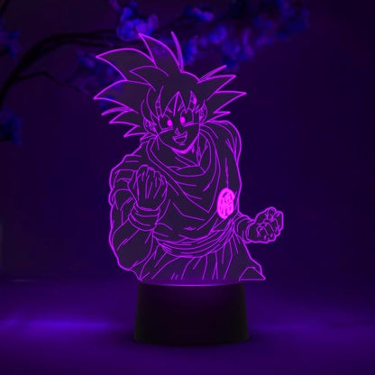 Otaku Lamps Goku Dragon Ball Super – Anime Lamp Figure Night Light, 16 Color RGB LED – Remote, 3D Anime Room Décor Gift for Otaku