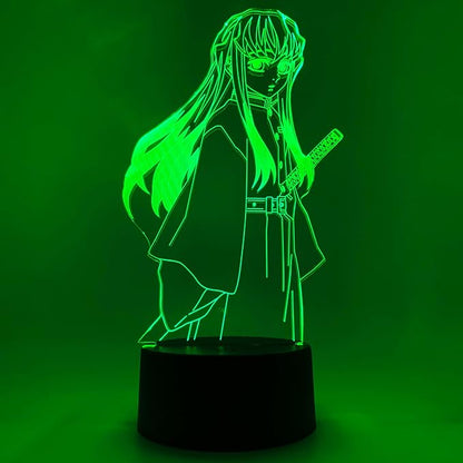 Otaku Lamps Demon Slayer - Muichiro Anime Night Light, 16 Color RGB LED – Gift for Otaku