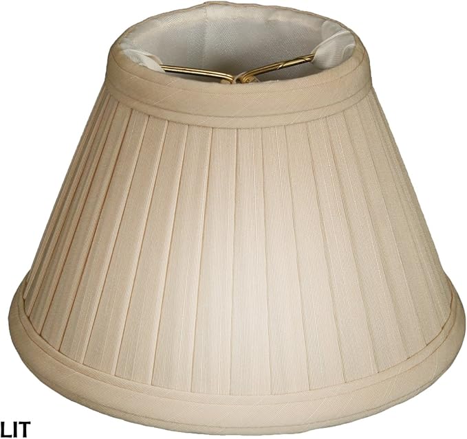 Royal Designs, Inc. CS-112BG-6 Pleated Empire Chandelier Shade, 3 x 6 x 4.25, Beige, 6-Pack