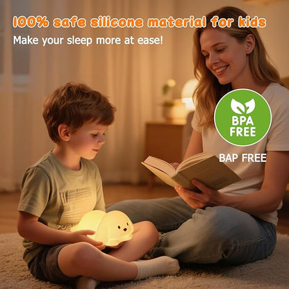 Tremdwoto Dog Night Light for Kids,Cute 7 Colorful Night Light Baby Girl Squishy Night Lights Lamp 1/3 Hour Timer Puppy Light Dimmable Nursery Nightlight，Kawaii Bedroom Decor,Gift for Boys and Girls