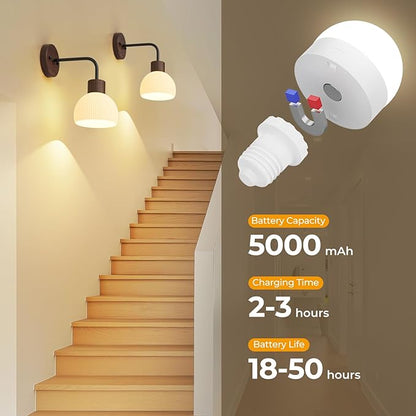 Glass Battery Operated Wall Sconces Set of 2, Rechargeable Wall Lamp with Remote, 12 Colors Dimmable Wireless Sconces Wall Decor Set of 2 with Timer for Bedroom Living Room (Walnut, 2 Pack)
