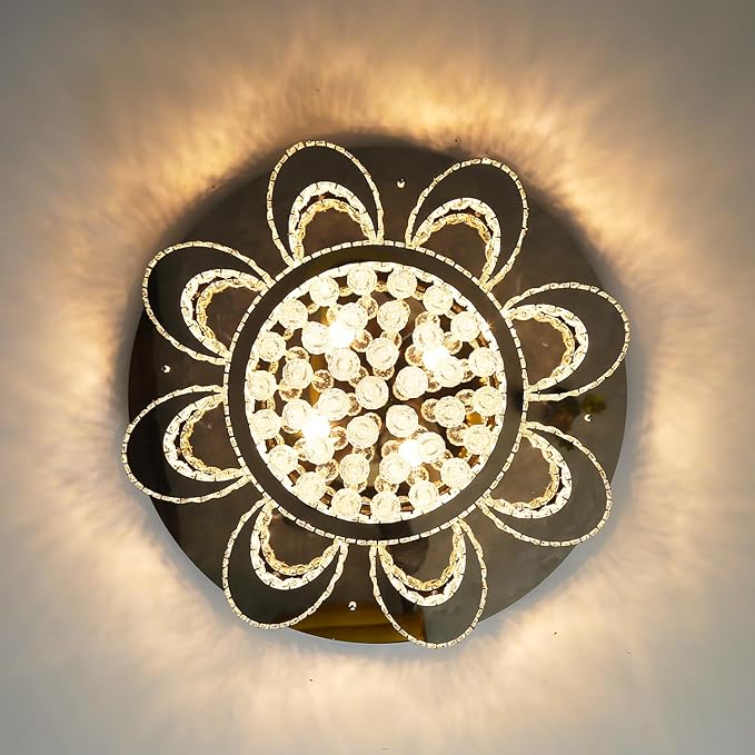 HAIXIANG Modern Chandelier Living Room Glam Chandeliers Ceiling Light Fixture Remote Dimmable Lights 32 Inches Luxury Crystal Silver Light