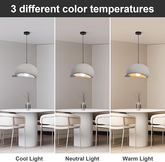 15.7in Wabi Sabi Pendant Light, Kitchen Island Lighting Fixture Ceiling Mount Japanese Lamp Japandi Chandelier for Dining Living Room Hallway Bedroom Restaurant Hanging Lamp, Grey 1 Pack
