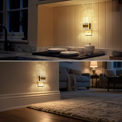 DORESshop LED Night Lights Plug Into Wall [2 Pack], 0-100LM Dimmable Nightlight, Bubble Decorative Night Light with Dusk-to-Dawn Sensor, Wall Sconce-Style Design Nightlights for Bathroom, Hallway,Gift