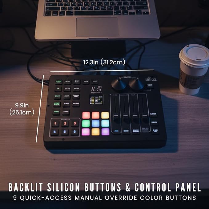 CHAUVET DJ – ILS Command Lighting Controller | Sound-Activated Music Sync | Instant Show Creation | Master Control Hub for ILS-Compatible Lighting Fixtures and Simplified Performance Control