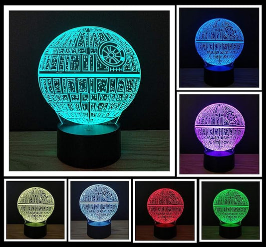 3D Illusion Platform Night Lights Touch Switch 7 Color Change USB Power LED Desk Lamp for Home Decorations or Holiday Gifts