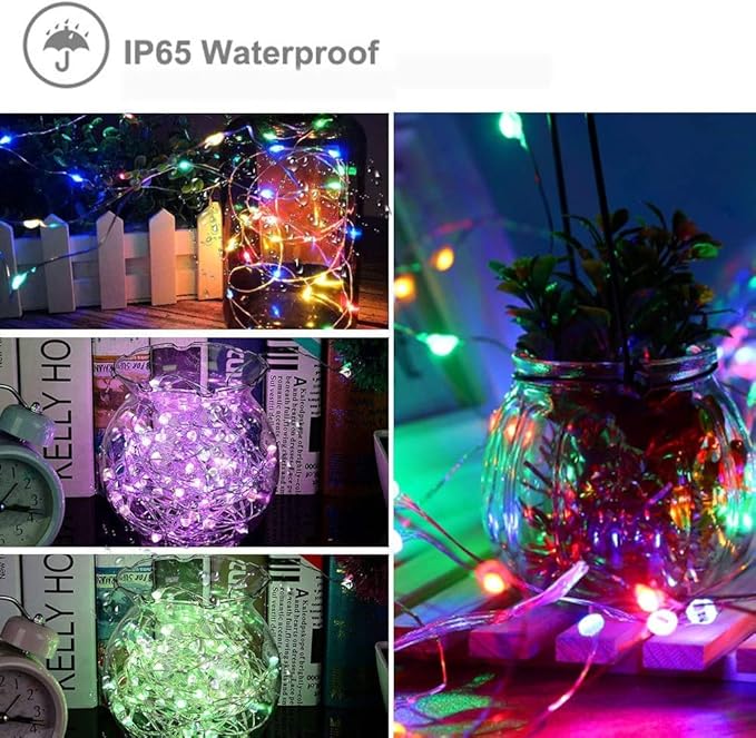 BTF-LIGHTING Chasing Dream Full Color Twinkle Decorative Light 4Pack 16.4ft Total 200LED Addressable WS2812B IC Fairy String DC5V for Kid's Bedroom, Christmas Tree, Party(No Adapter or Controller)