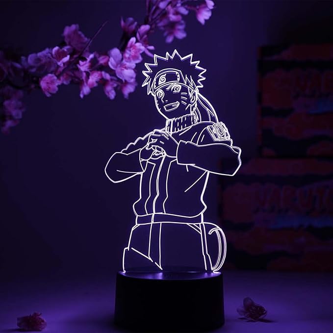 Otaku Lamps Naruto Uzumaki Naruto – Anime Night Light, 16 Color RGB LED – Gift for Otaku